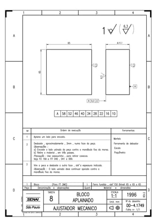Ajustador mecânico tarefas