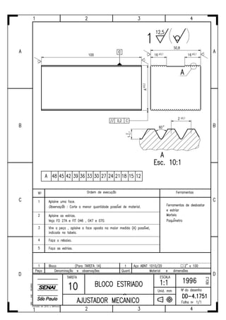 Ajustador mecânico tarefas