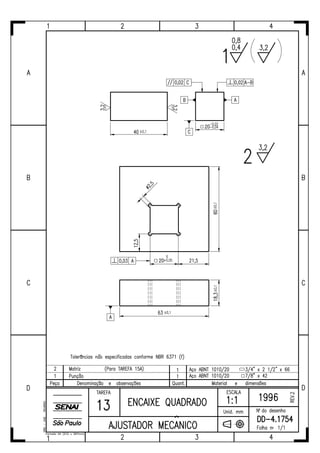 Ajustador mecânico tarefas
