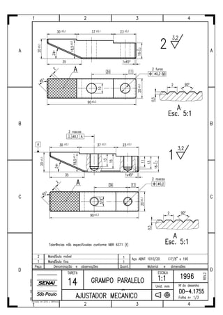 Ajustador mecânico tarefas