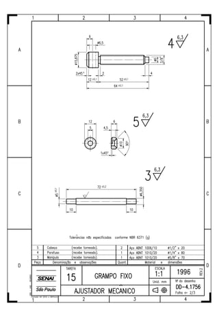 Ajustador mecânico tarefas