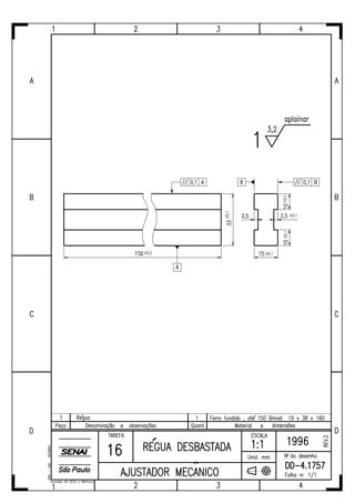 Ajustador mecânico tarefas
