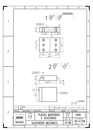 Ajustador mecânico tarefas