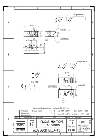 Ajustador mecânico tarefas