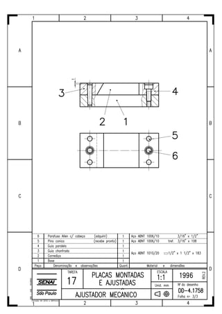 Ajustador mecânico tarefas