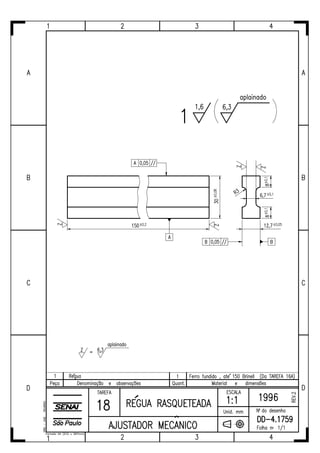 Ajustador mecânico tarefas