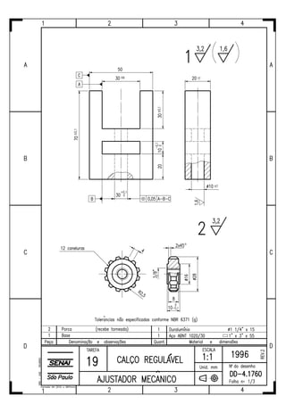 Ajustador mecânico tarefas