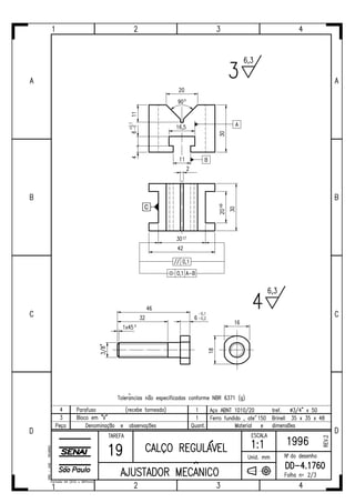 Ajustador mecânico tarefas