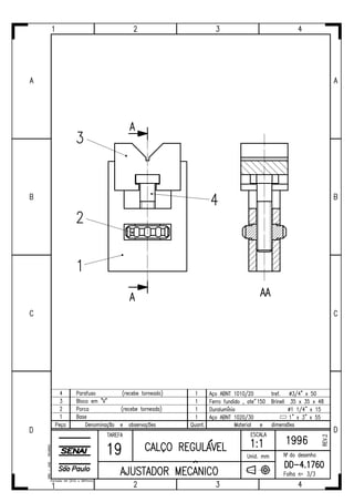 Ajustador mecânico tarefas