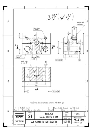 Ajustador mecânico tarefas