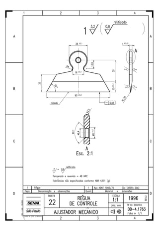 Ajustador mecânico tarefas