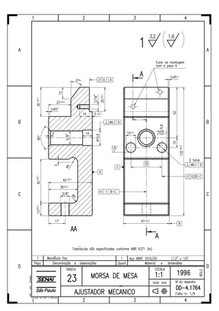 Ajustador mecânico tarefas