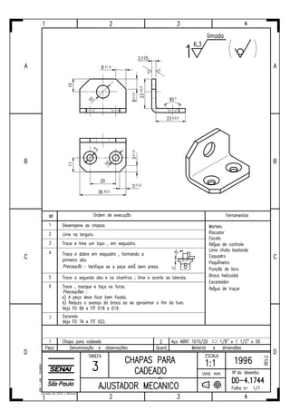 Ajustador mecânico tarefas