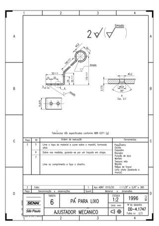 Ajustador mecânico tarefas