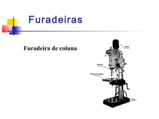 Furadeiras
Furadeira de coluna
 