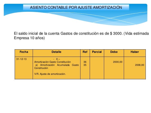 Porcentaje de amortizacion de gastos de constitucion