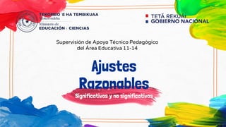 No Razonable Ajustes Razonables MEC educación significativos y no significativos | PDF