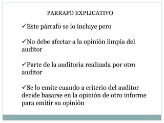 Declaración de estados a ser auditados 