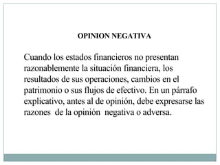 Negocio en Marcha : es importante si esto falla el auditor determina la abstención de la opinión