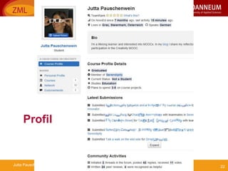 22Jutta Pauschenwein: Lernplattformen der Zukunft? Oktober 2013
Profil
 