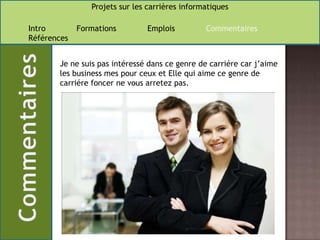Je ne suis pas intéressédans ce genre de carriére car j’aime les business mes pour ceux et Elle qui aime ce genre de carriére foncer ne vous arretez pas.