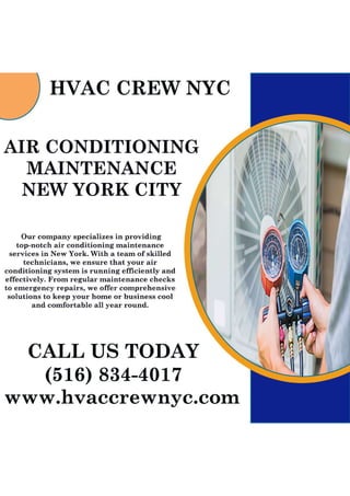HVAC CREW NYC | HVAC SERVICES NEW YORK | HVAC EXPERTS NEW YORK