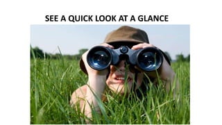 SEE A QUICK LOOK AT A GLANCE
 