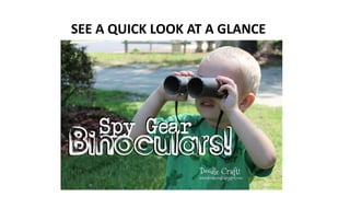 SEE A QUICK LOOK AT A GLANCE
 