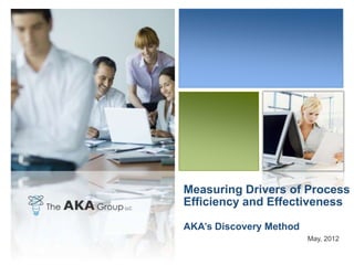 Measuring Drivers of Process
Efficiency and Effectiveness

AKA’s Discovery Method
                         May, 2012
 
