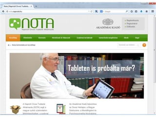 Short introduction at Informatio Scientifica & Informatio Medicata 2014