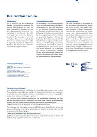 7




Zielgruppe
Der Lehrgang richtet sich an Personen, die sich auf dem Gebiet des Mehrwertsteuer-
rechts spezialisieren möchten und damit ihre berufliche Stellung festigen, ausbauen
oder eine neue und verantwortungsvollere Position einnehmen wollen.


Positionierung                                  Lernziele                                      Zulassungsvoraussetzungen
Der Studiengang ermöglicht Ihnen eine           Sie kennen die Grundsätze des Mehrwert-        für Masterstudium
Weiterbildung im wichtigen Steuerbereich        steuersystems und haben vertiefte Kennt-       Hochschulabsolventen
«Mehrwertsteuer» auf Hochschulebene. Die        nisse im Mehrwertsteuerrecht.                  (Universität, FH, HWV)
Wirtschaft (Treuhand, Industrie und Verwal-     Sie kennen die Problembereiche bei der         Diplom einer Höheren Fachschule in
tung) sucht ausgewiesene Fachpersonen           Umsetzung der Mehrwertsteuer.                  Wirtschaft
auf dem Gebiet der schweizerischen Mehr-
                                                Sie sind fähig, fallbezogen die richtigen      Eidg. Diplom einer Höheren Fachprüfung
wertsteuer und des Mehrwertsteuerrechts
                                                Massnahmen einzuleiten und die richtigen       (Treuhandexperte, Steuerexperte,
der wichtigsten ausländischen Handels-
                                                Entscheidungen zu treffen.                     Experte/Expertin in Rechnungslegung
partner. Das DAS- bzw. das MAS-Studium
                                                Sie kennen die verschiedenen Abrech-           und Controlling, Wirtschaftsprüfer)
bietet Ihnen einen wichtigen Schritt in diese
Richtung.                                       nungen und Formulare und können sie rich-      Eidg. Fachausweis einer Berufsprüfung
                                                tig anwenden.                                  (Treuhänder/-in, Fachfrau/-mann Finanz-
                                                Sie kennen die steuerplanerischen Möglich-     und Rechnungswesen)
                                                keiten bei der Mehrwertsteuer und können       Für die Zulassung zu den Studien mit
                                                sie optimal umsetzen.                          Abschluss DAS bzw. CAS bestehen keine
                                                Sie kennen das Vorgehen beim Rechtsmit-        besonderen Voraussetzungen.
                                                telverfahren und können den Steuerpflichti-
                                                gen kompetent betreuen oder vertreten.         Sämtliche Personen verfügen bereits über
                                                Sie haben Kenntnisse von der Mehrwert-         gute Kenntnisse im Mehrwertsteuerrecht
                                                steuer im EU-Raum und können die rich-         (MWSTG). Die Leitung des Studiengangs
                                                tigen Massnahmen treffen.                      entscheidet abschliessend über die Auf-
                                                                                               nahme.
                                                Ihnen ist die Mehrwertsteuer-Problematik von
                                                CH-Gesellschaften im EU-Raum bekannt.
 