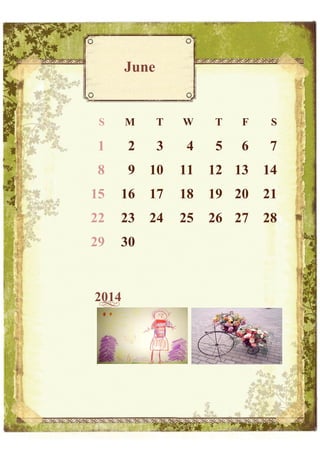 June

S

M

T

W

T

F

S

1

2

3

4

5

6

7

8

9

10

11

12 13

14

15

16

17

18

19 20

21

22

23

24

25

26 27

28

29

30

2014

 