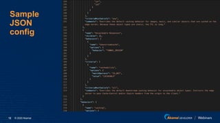 © 2020 Akamai12
Sample
JSON
config
 