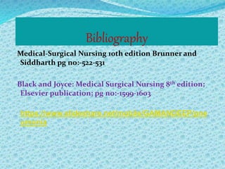 Bibliography
Medical-Surgical Nursing 10th edition Brunner and
Siddharth pg no:-522-531
Black and Joyce: Medical Surgical Nursing 8th edition;
Elsevier publication; pg no:-1599-1603
https://www.slideshare.net/mobile/GAMANDEEP/pne
umonia
 