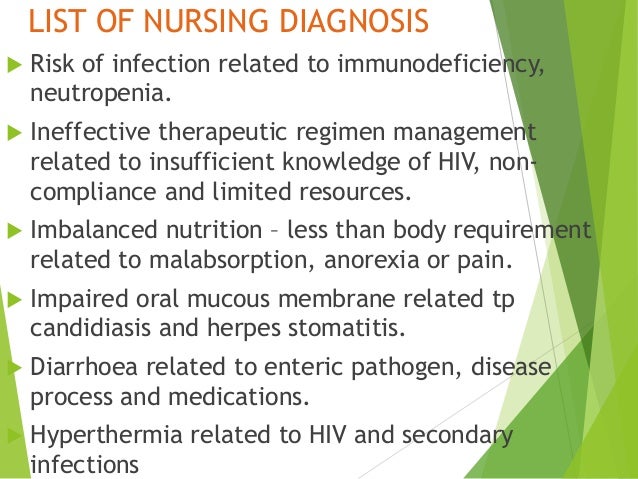 Nursing interventions for hiv