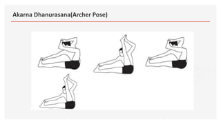 Akarna Dhanurasana(Archer Pose) yoga pose stretches legs hips | PPT