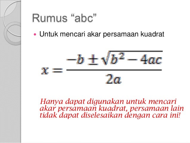 Akar persamaan Akar persamaan