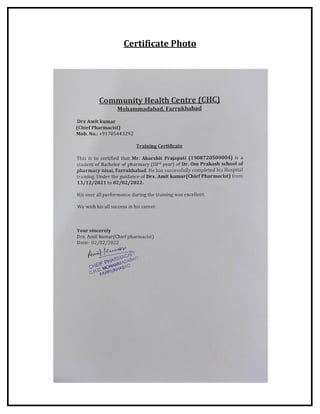 Certificate Photo
 