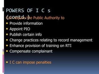 RIGHT TO INFORMATION ACT 2005 | PPTX