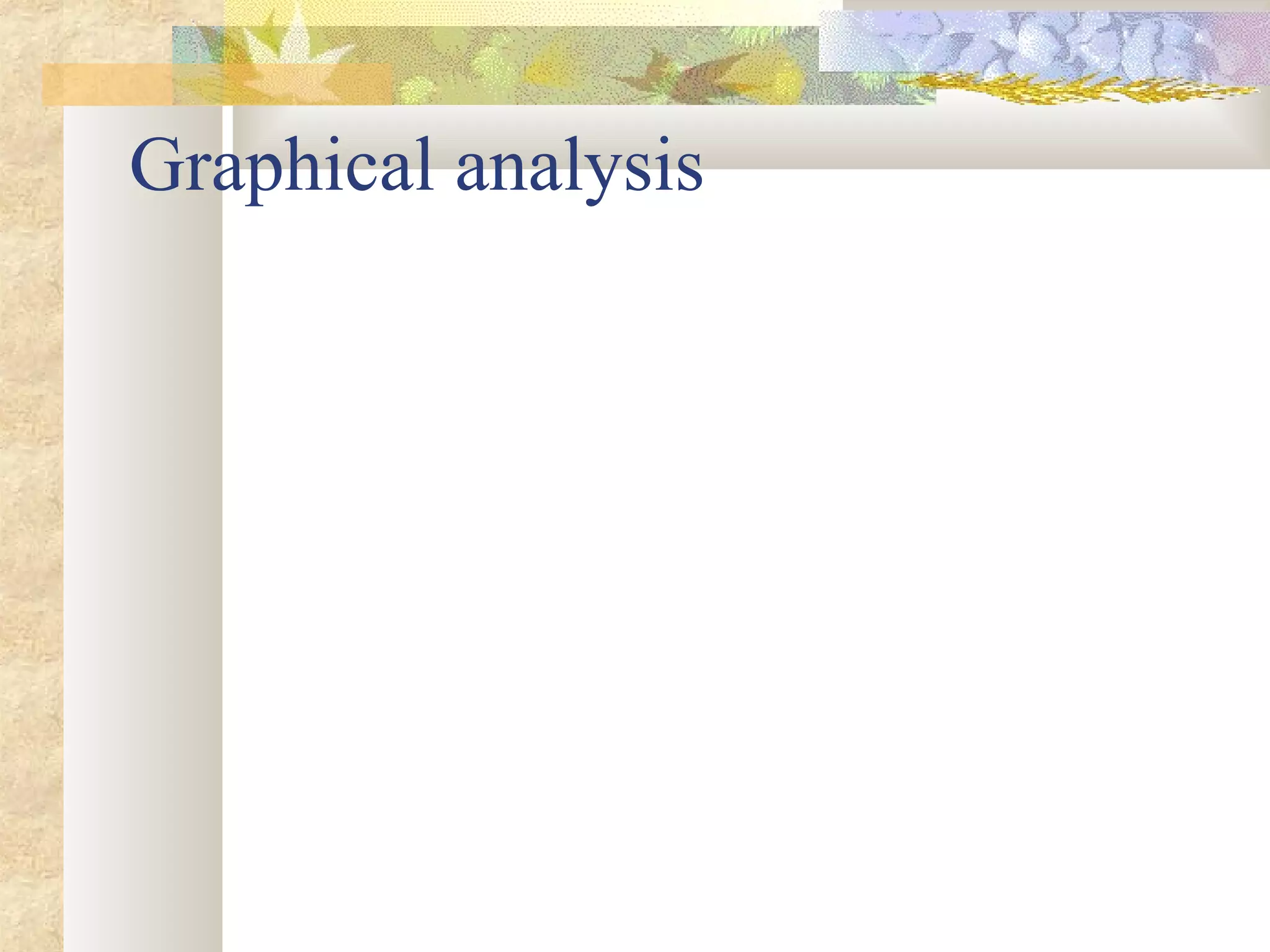 Graphical analysis
 