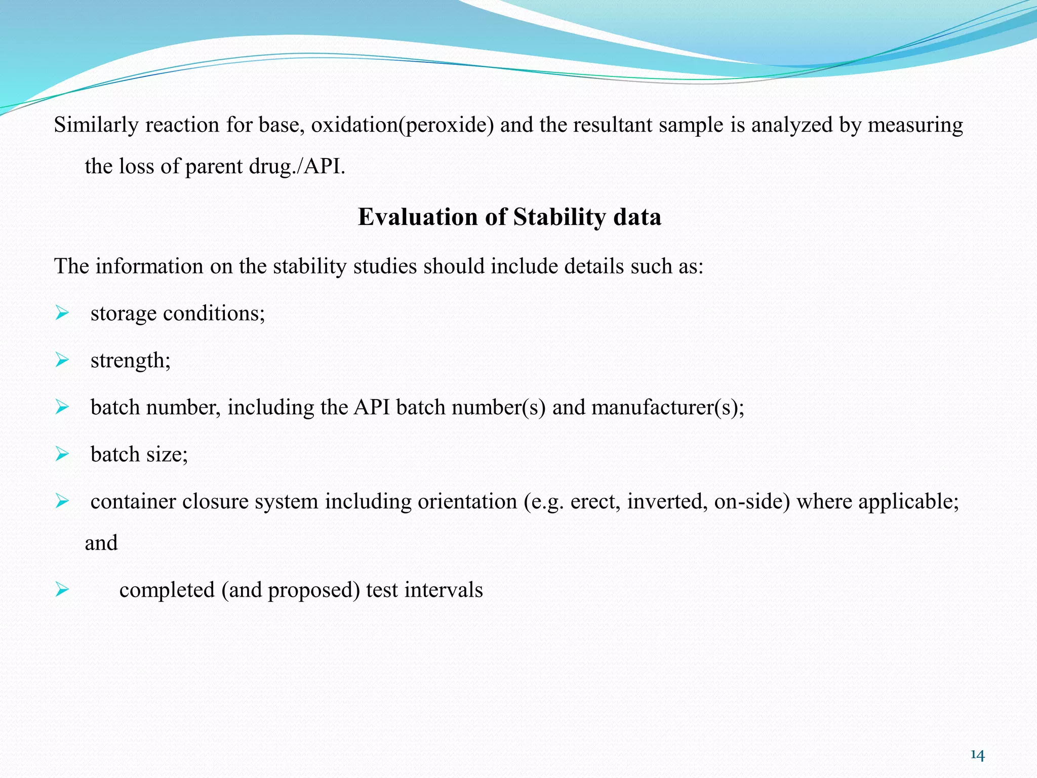 Stability study for formulation | PPTX