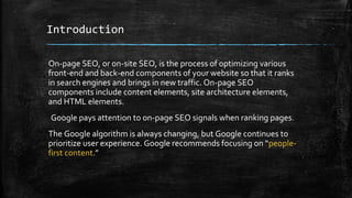 ON Page SEO Checklist | PPTX