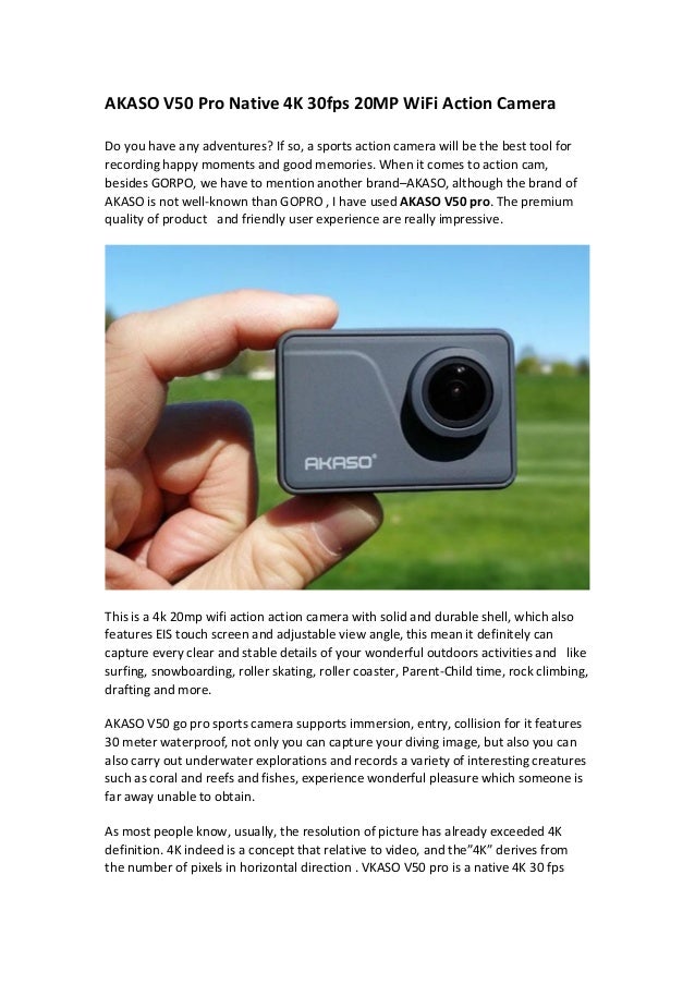 Akaso V50 Pro Native 4 K 30fps mp Wifi Action Camera Akaso V50 Pro Native 4 K 30fps mp Wifi Action Camera