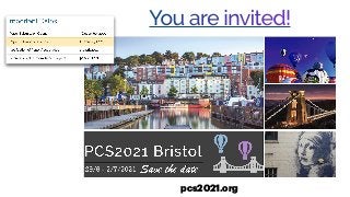 pcs2021.org
You are invited!
 