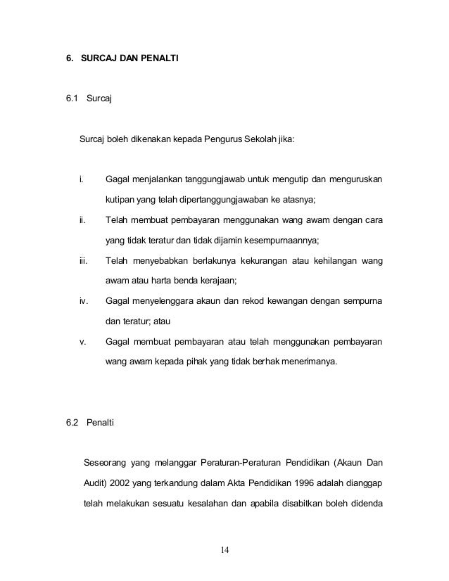 Akauntabiliti Pengurusan Kewangan Sekolah
