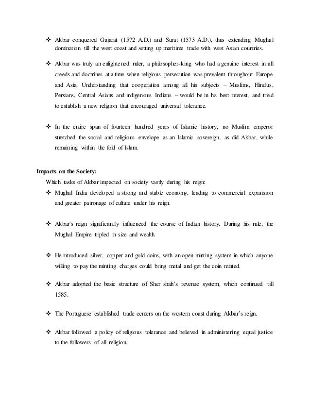 Essay on akbar the great