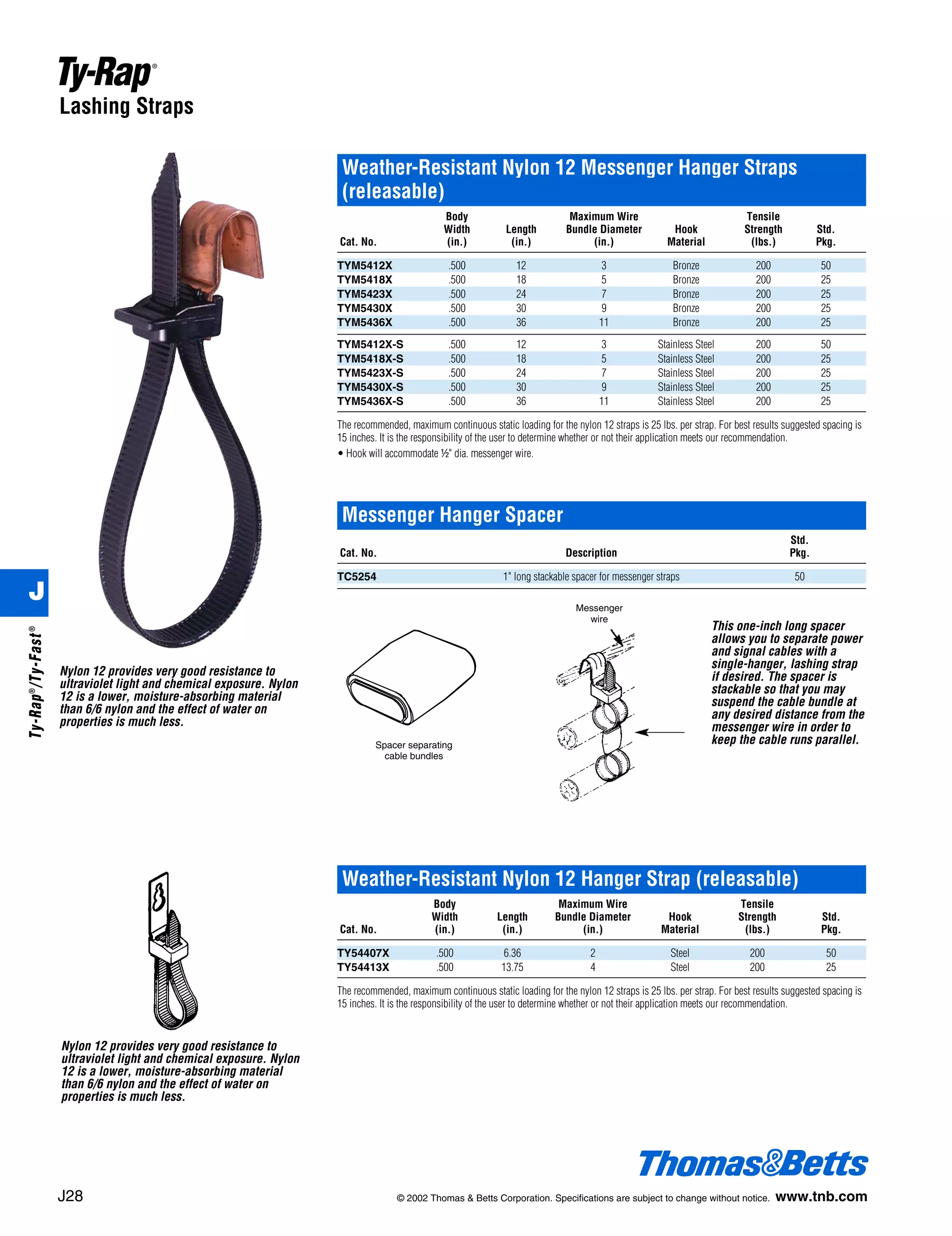 TY523MX THOMAS & BETTS Cable Tie, Ty Rap® Self Lock, Nylon AKBAR
