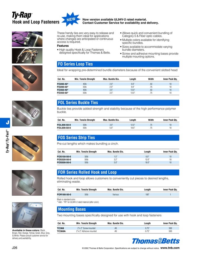 TY523MX THOMAS & BETTS Cable Tie, Ty Rap® Self Lock, Nylon AKBAR
