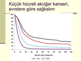 Küçük hücreli akciğer kanseri, evrelere göre sağkalım 