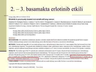 2. – 3. basamakta erlotinib etkili 